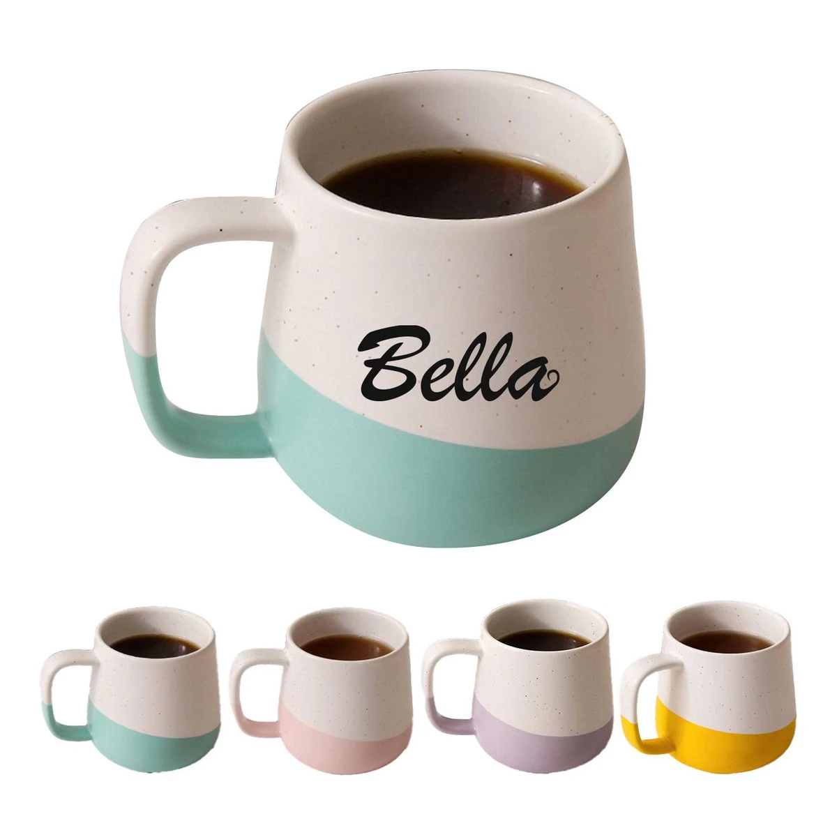 12oz Stitching Color Ceramic Mugs 1