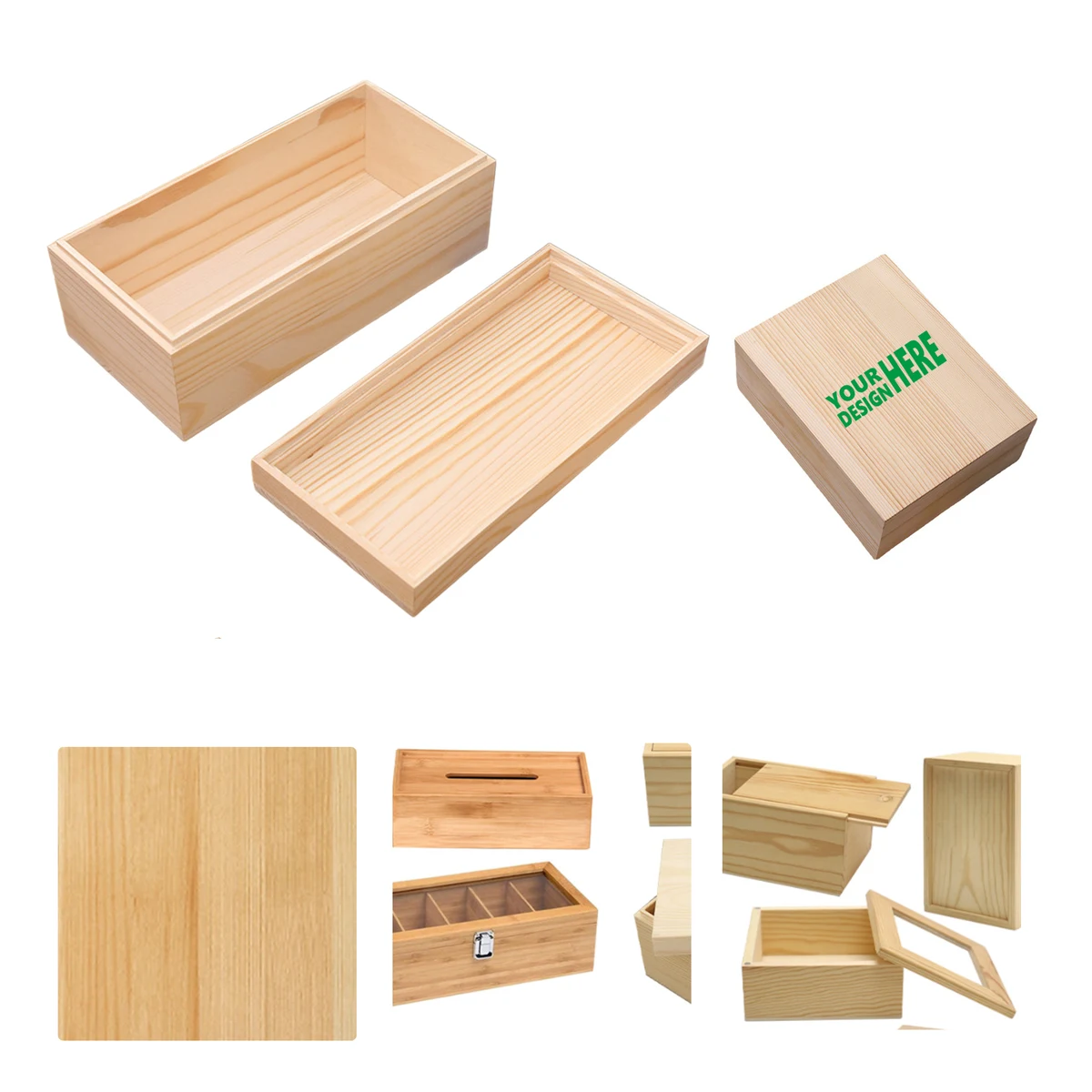 MOQ 50 Custom Wooden Gift Packaging Boxes 1