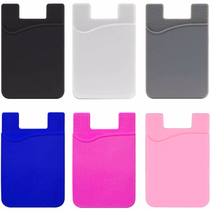 Silicone Phone Wallet Adhesive Card Holder MOQ100