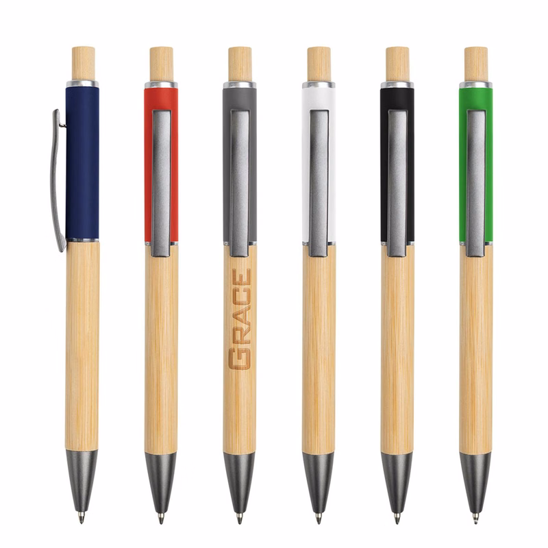 Retractable Bamboo Business Ballpoint Pen
