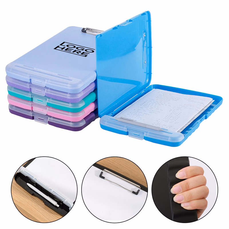 Waterproof A4 File Box with Pen Slot and Writing Board