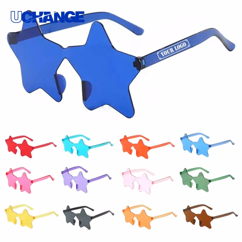 Star-Shaped Rimless Sunglasses Fun Event & Costume Accessory