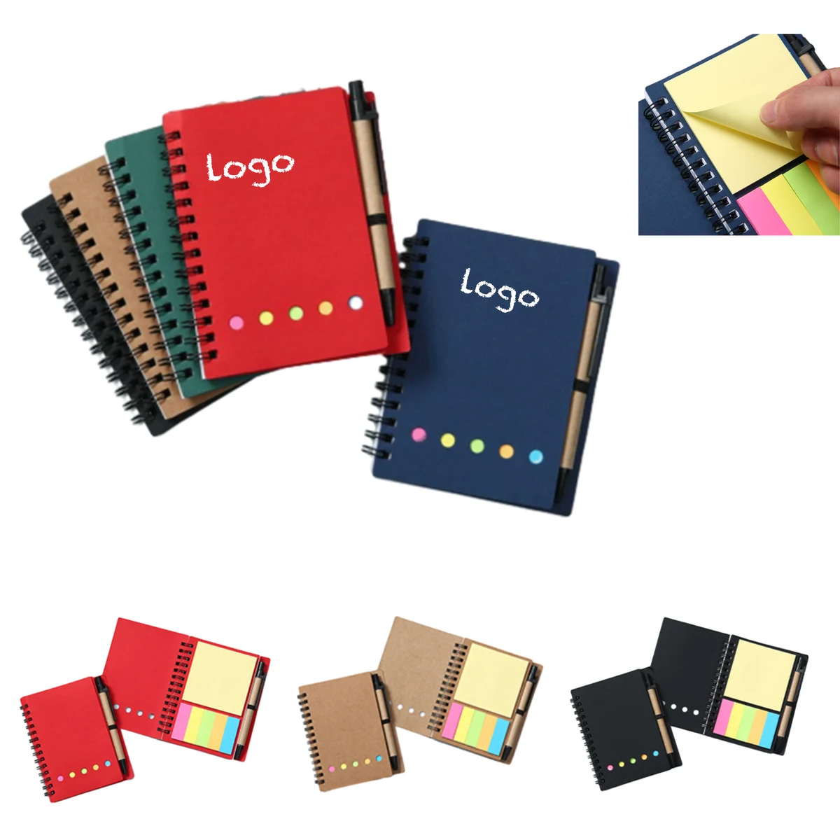 Coil Clip Sticky Notebook 1