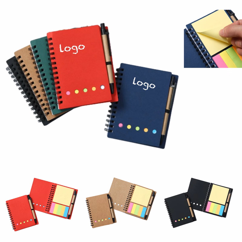 Coil Clip Sticky Notebook
