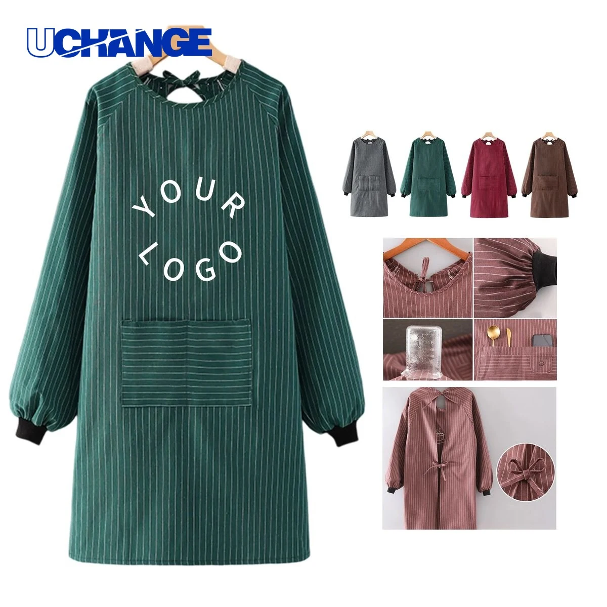 Sleeve Breathable Apron for Kitchen Tasks 1