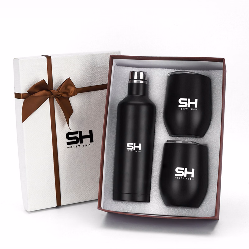 Insulated Wine Tumbler and Bottle Gift Set