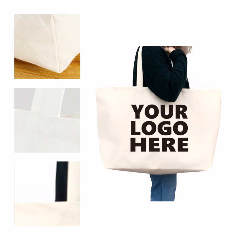 MOQ 50 Extra Large Canvas Tote Bag