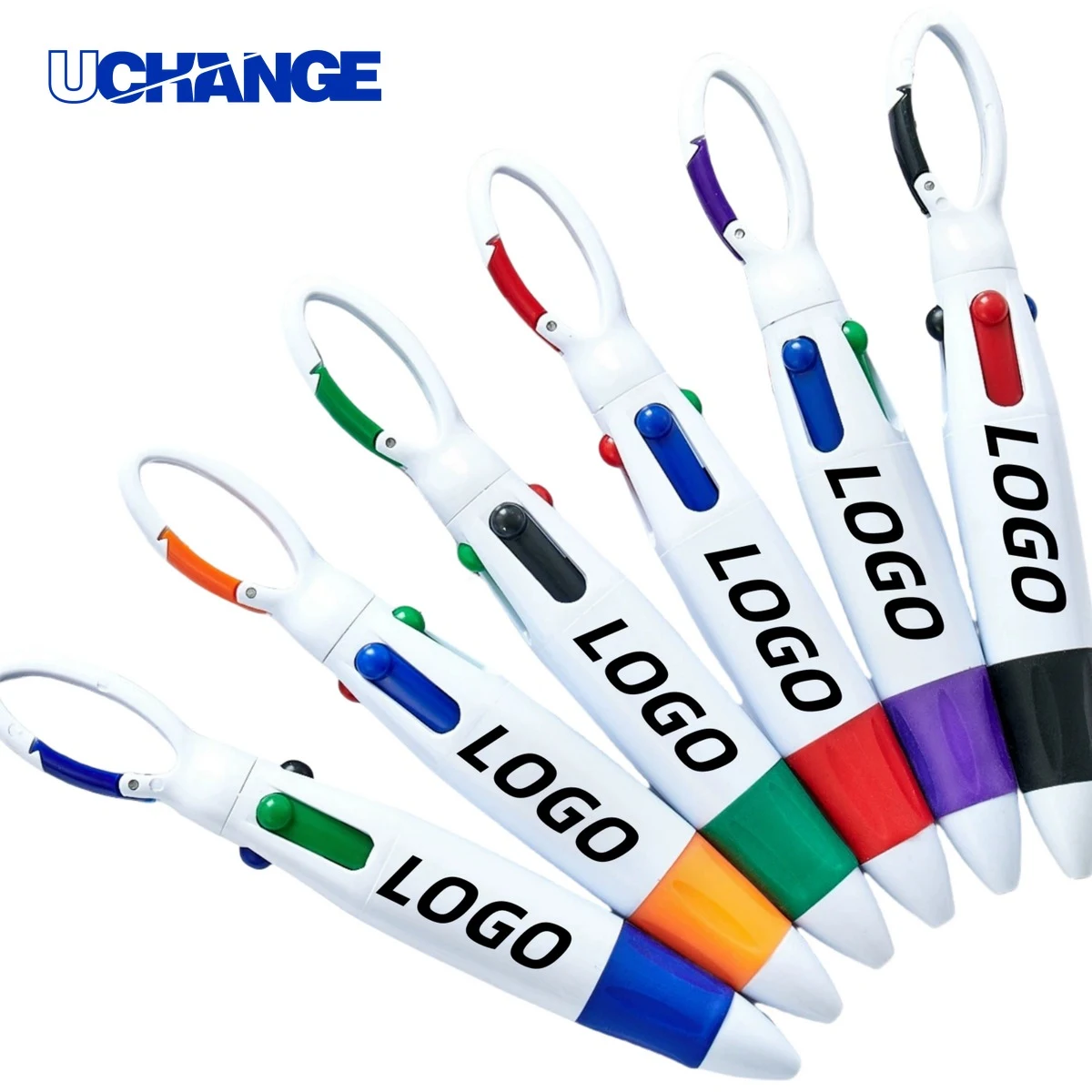4 Color Mountaineer Buckle Plastic Pen, custom pen with logo imprint 1