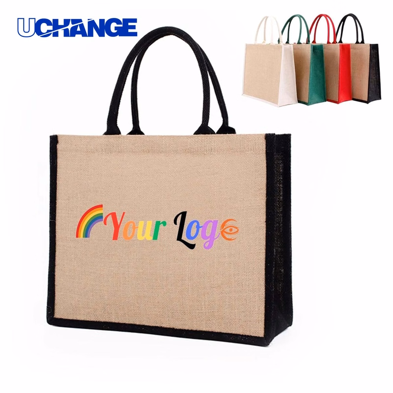 Jute Shopping Tote Bag