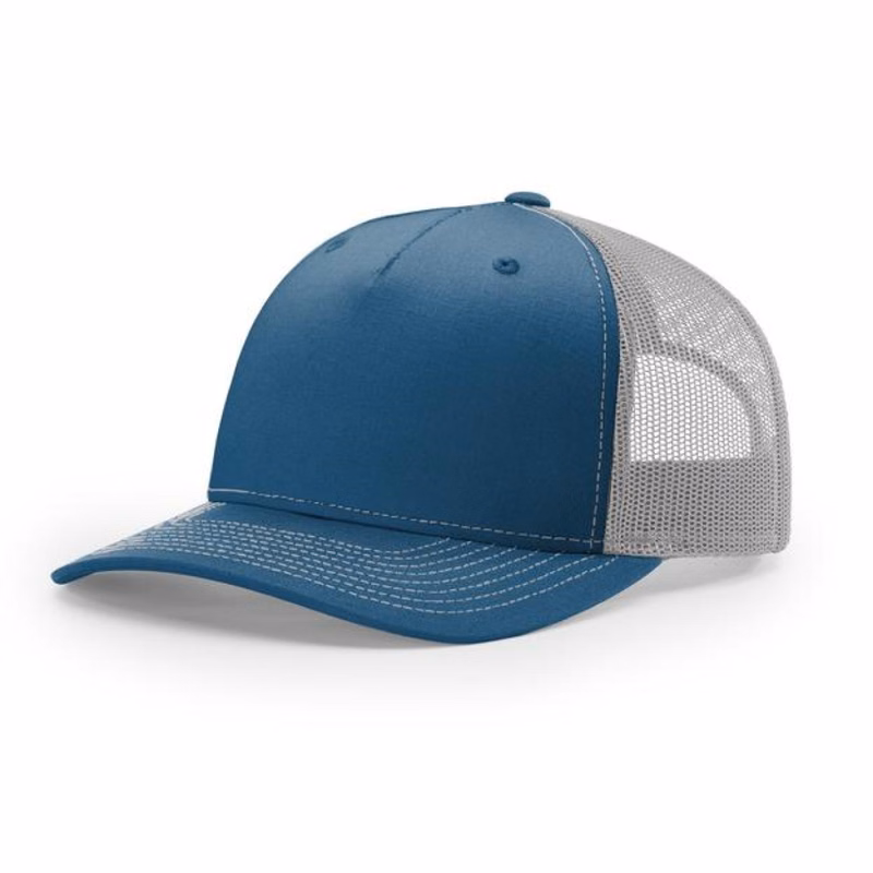 Cotton Twill 5 Panel Mesh Back Cap - High, Medium, Or Low Crown