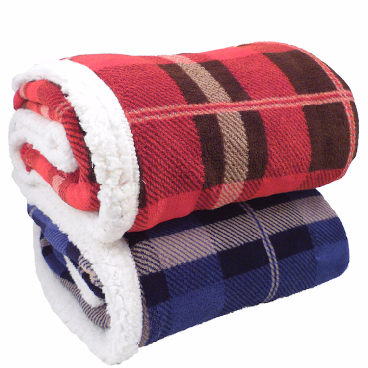 Lambswool Microsherpa Plaid Throw Blanket
