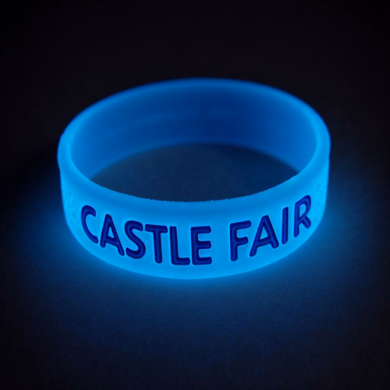 Glow in the Dark Silicone Wristband - 1" band