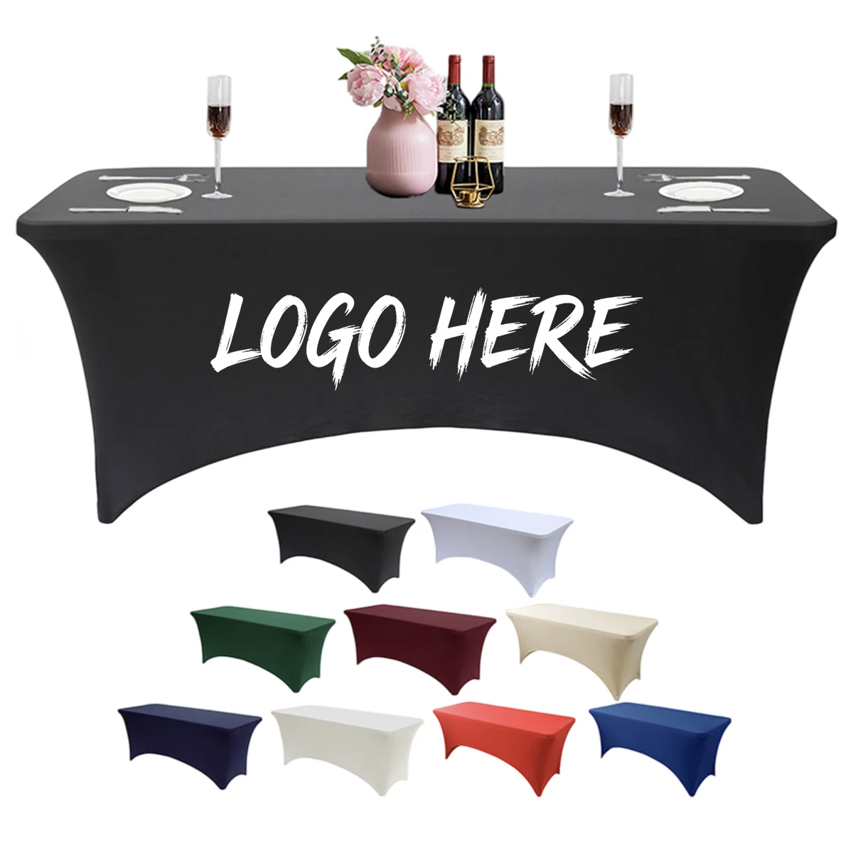 6ft Square Stretch Tablecloth 1