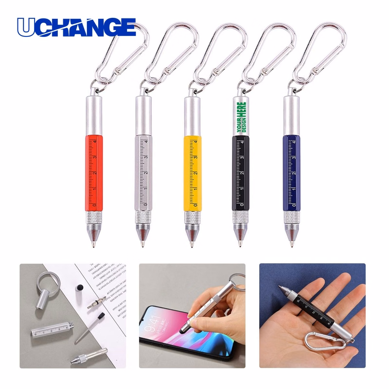 Multifunctional Keychain Tool Pen with Ruler Bottle Opener