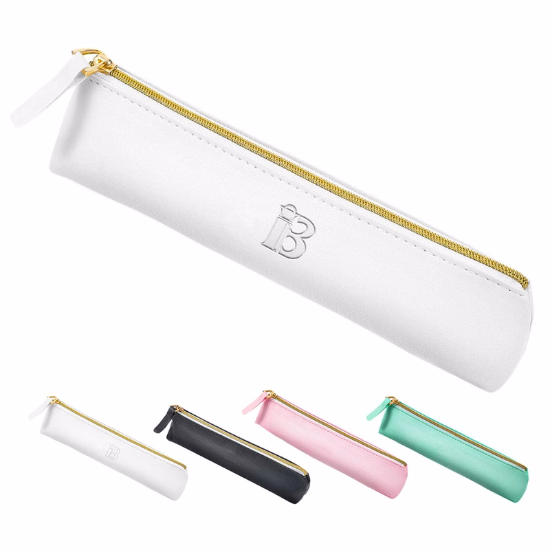 PU Leather Solid Color Study Supplies Stationery Pouch