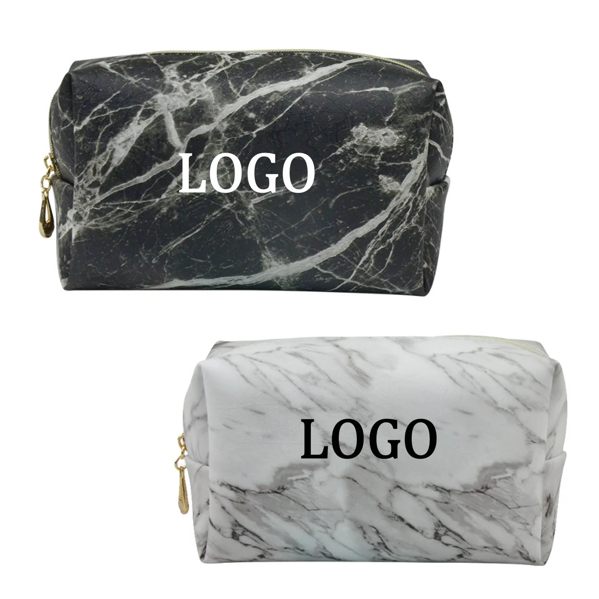 Marble Pattern PU Makeup Pouch 1