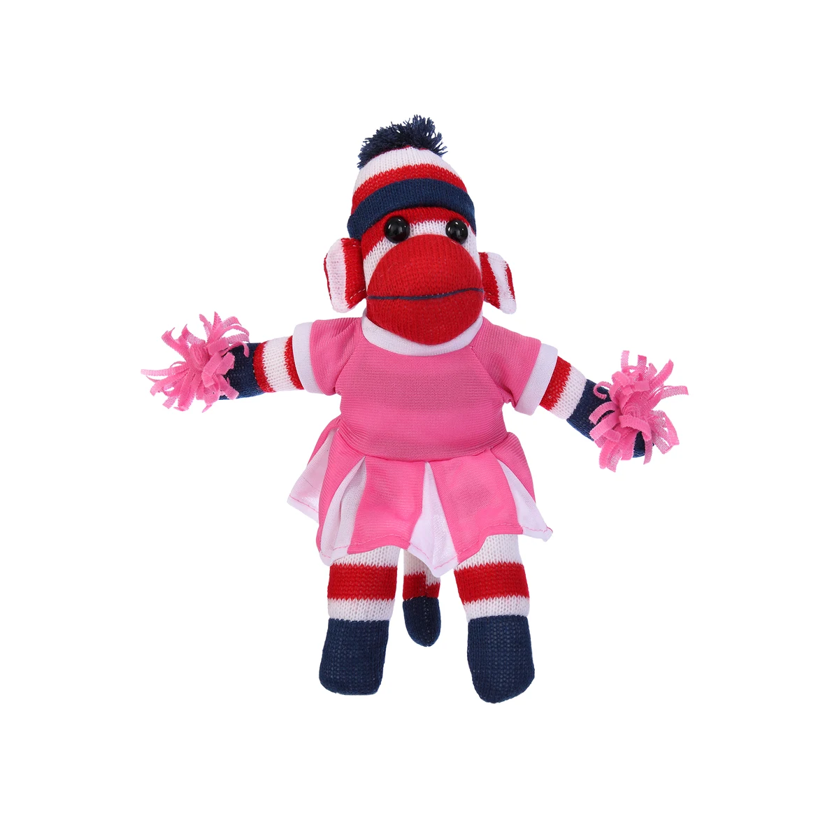 Patriotic Sock Monkey in Cheerleader Outfit 1