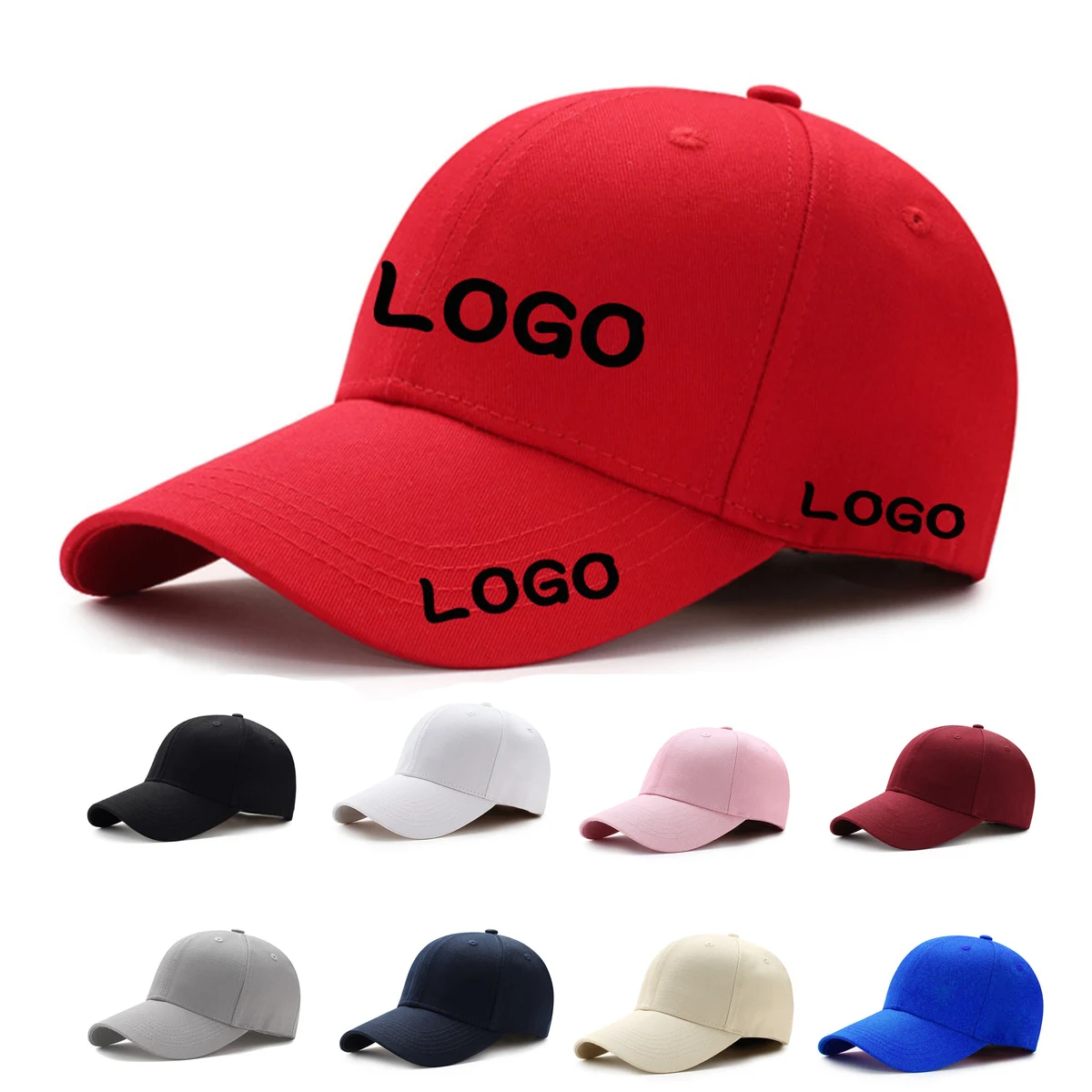 MOQ10 Classic Cotton 6 Panel Baseball Cap 1
