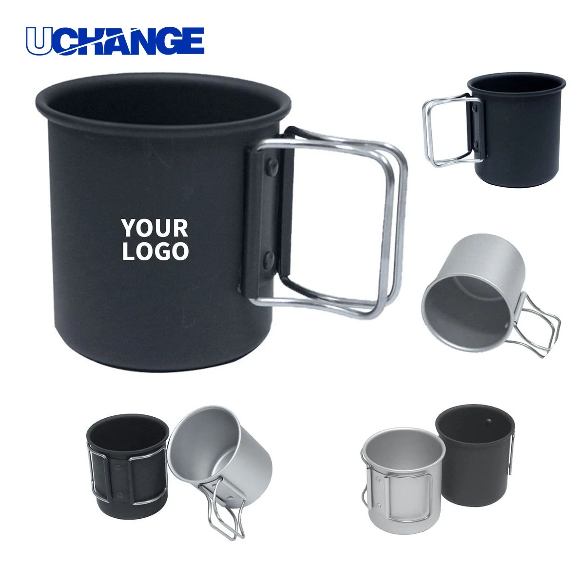 Aluminum Camping Cup 10 Oz with Foldable Handle 1