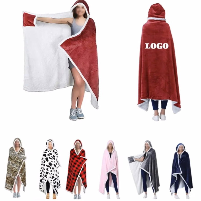 Sherpa Wearable Hoodie Blanket