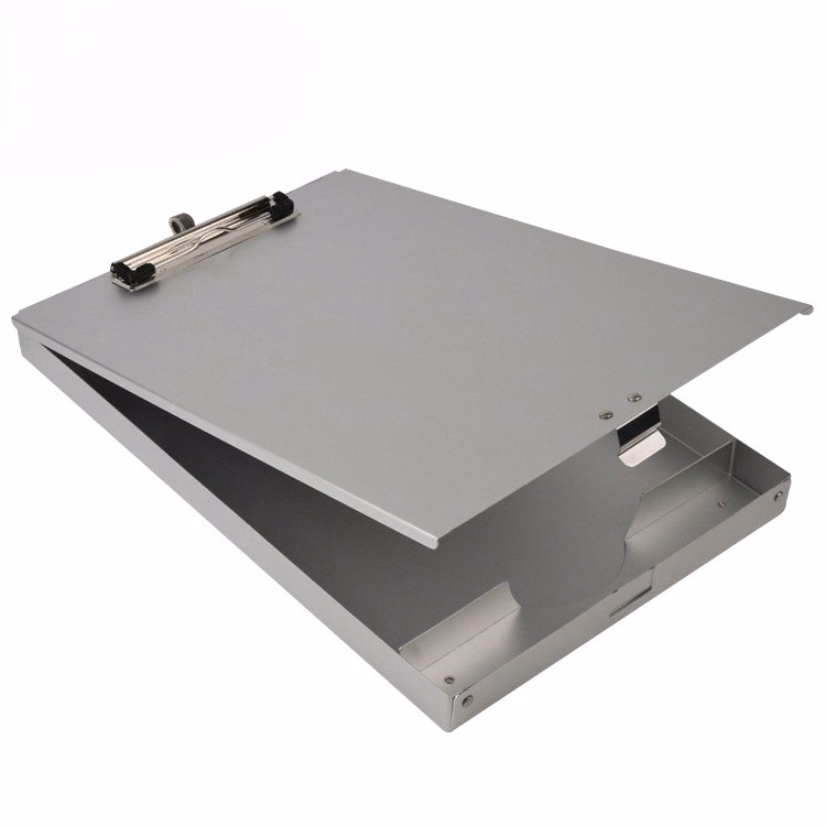 Aluminum Memo Storage Clipboard - Silver