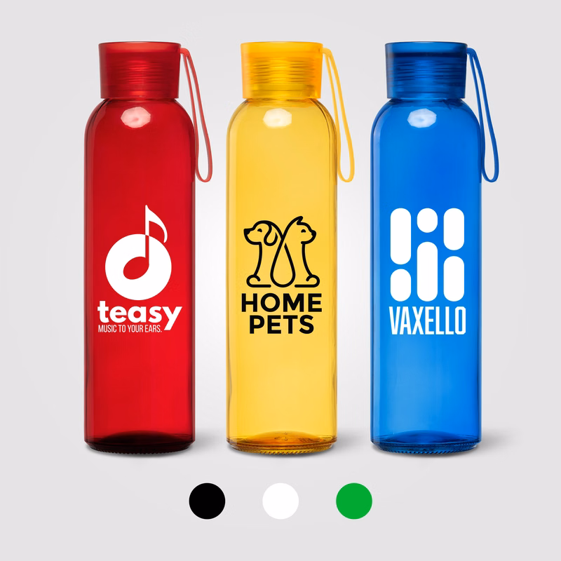 Solstra Essentials Glass Silicone-Strap Bottle – 17 oz.