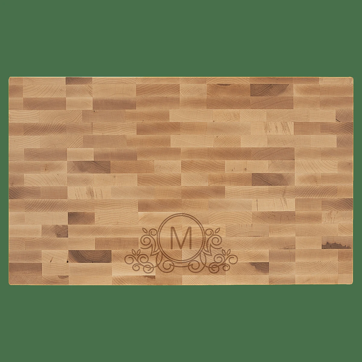 22" x 13" Multi Brown X 1 1/2" Maple Butcher Block Cutting Board 1