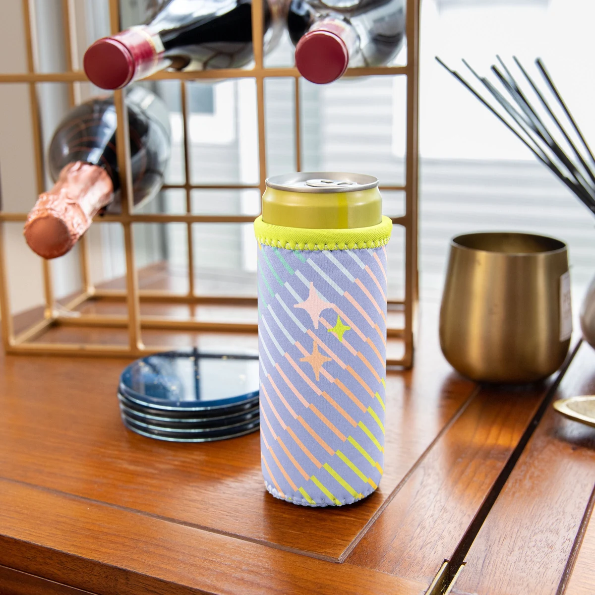 Liam Neoprene for Slim Cans - 4Cp, custom koozie with logo imprint 1