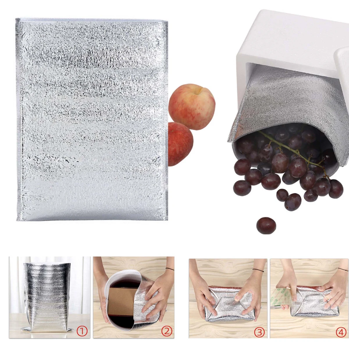 Disposable Insulated Aluminum Thermal Takeaway Bag 1