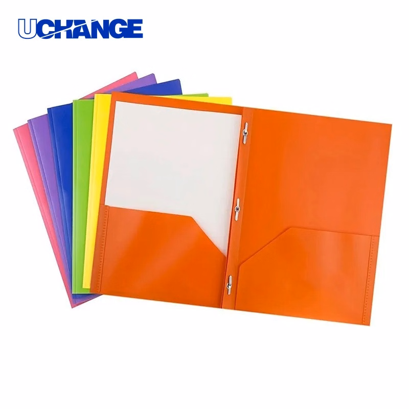 Plastic Folder with Brackets Reinforced Filing Solution for Office Use