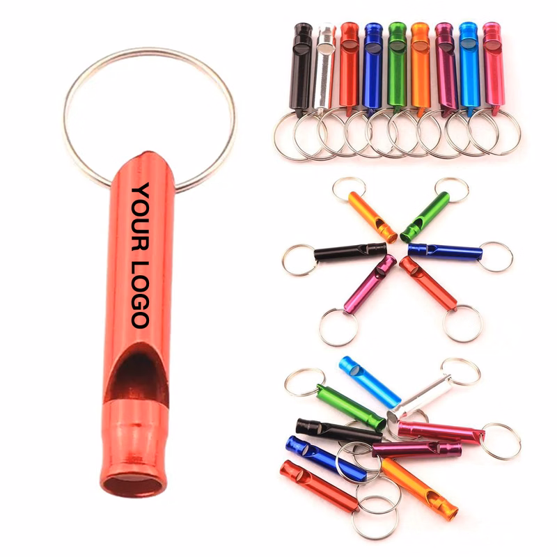 Portable Outdoor Whistle Key Chain with Keyring