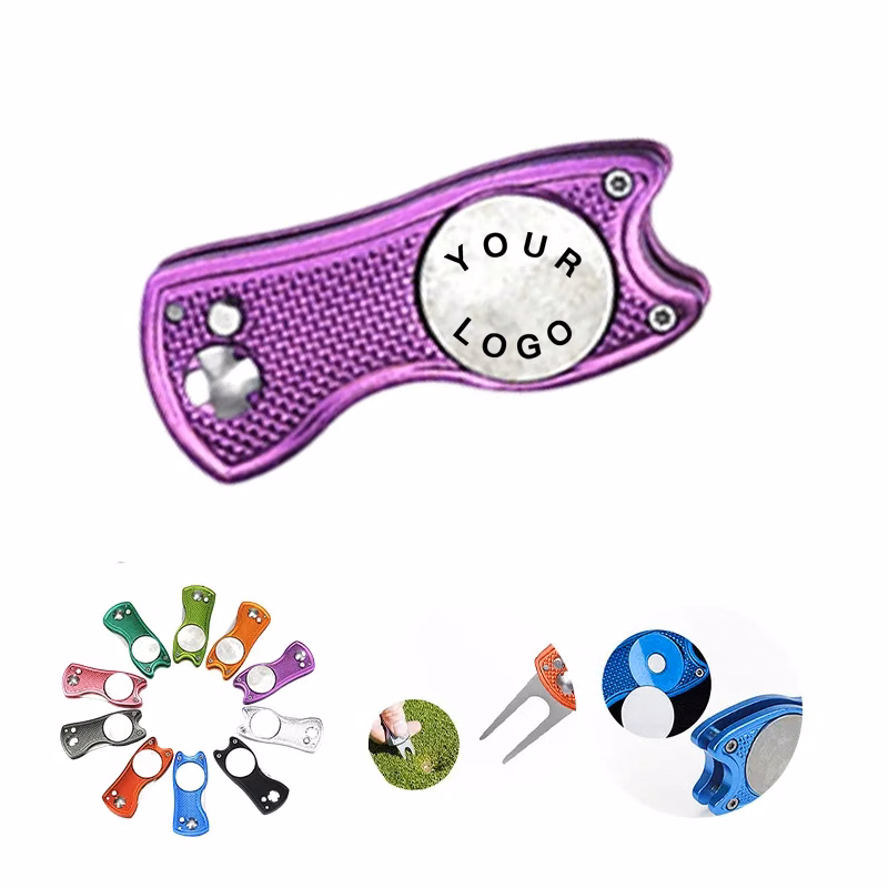 Foldable Stainless Steel Golf Divot Tool with Branding Options