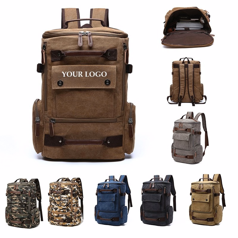 Vintage Canvas Laptop Backpack for Men