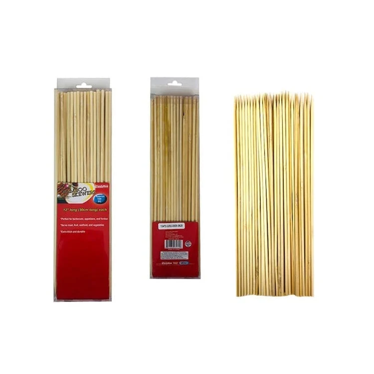 Bamboo Skewers - 100 Pack 12" 1