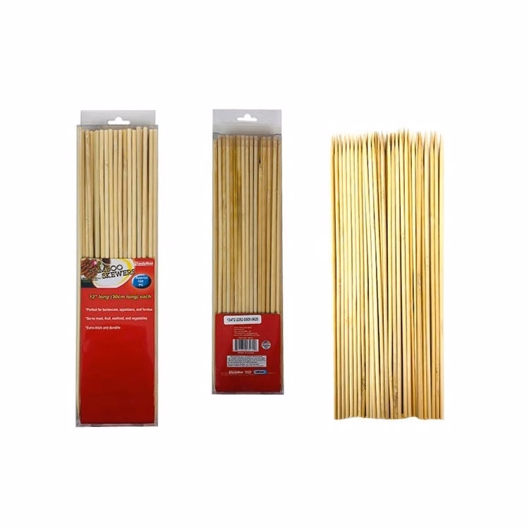 Bamboo Skewers - 100 Pack 12"