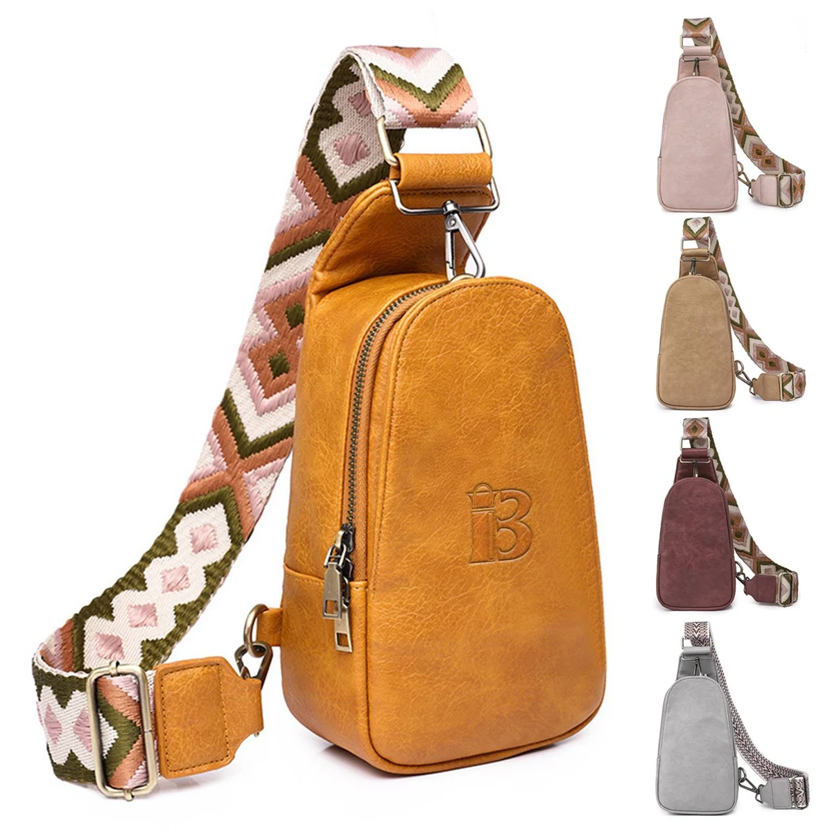 PU Leather Fashion Women's Chest Bag 1
