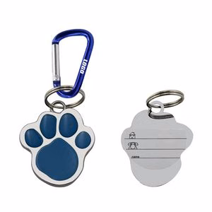 Paw Print Design Dog ID Tag