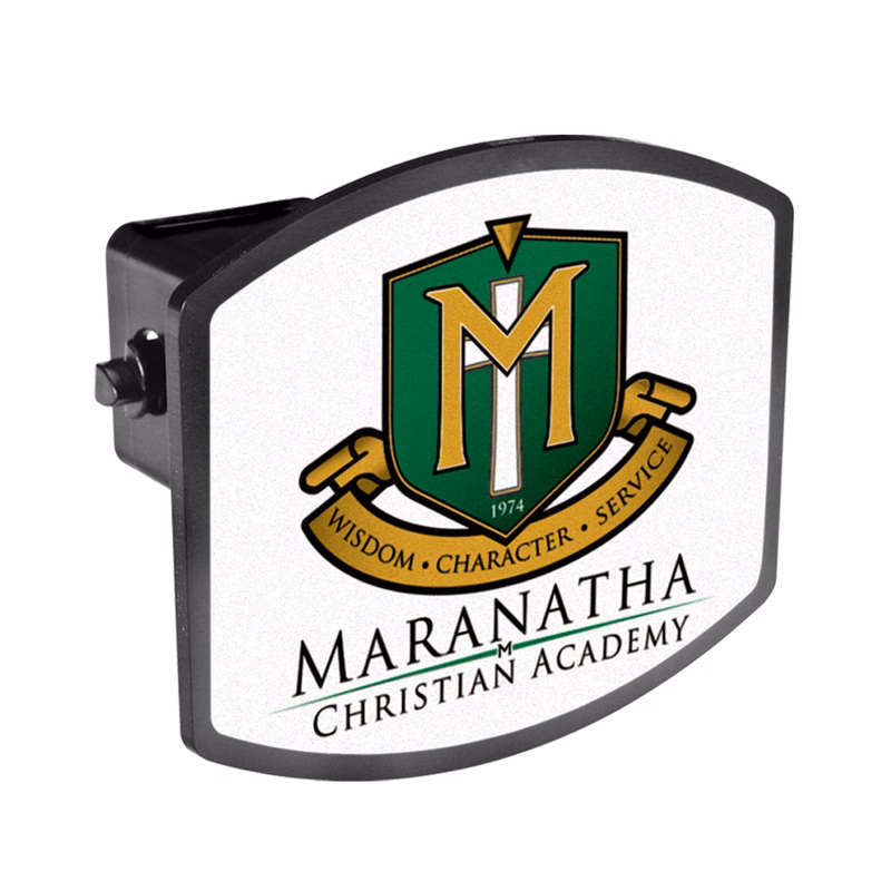 5" x 4 3/8" Arched Hitch Cover, Full Color Laminated Decal