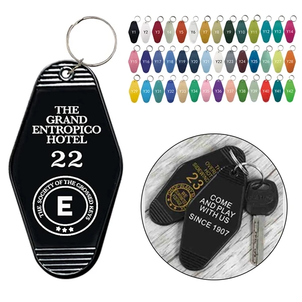 Vintage Plastic Motel Keychain Hotel Key Tag 1