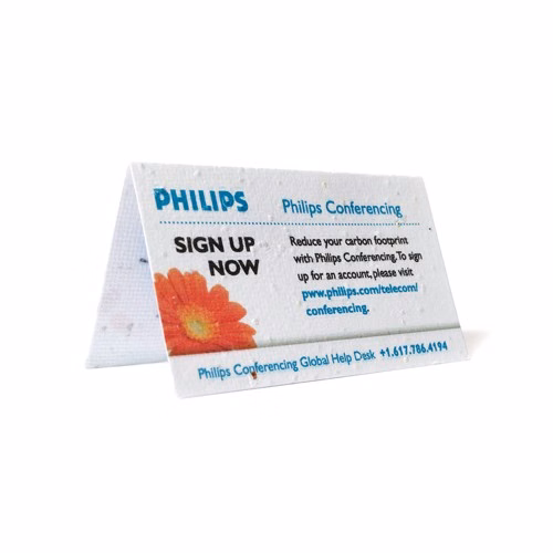 Seed Paper Folding Business Card / Table Tent