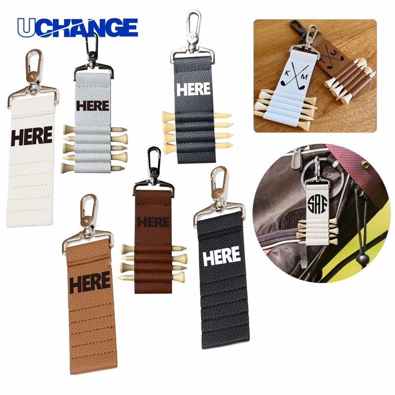 Wooden Golf Tee with Belt Loop Keychain