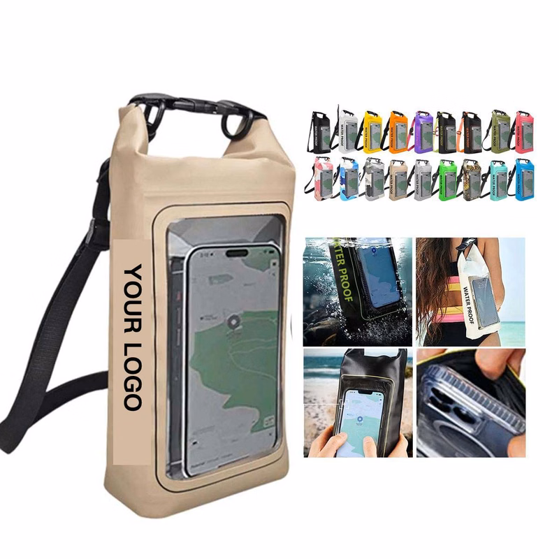 Durable PVC Crossbody Bag with Phone Window