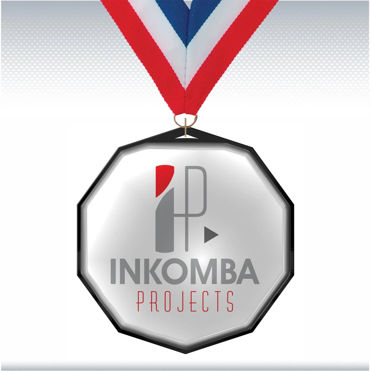 2" Black Decagon Full Color Insert Medal 1