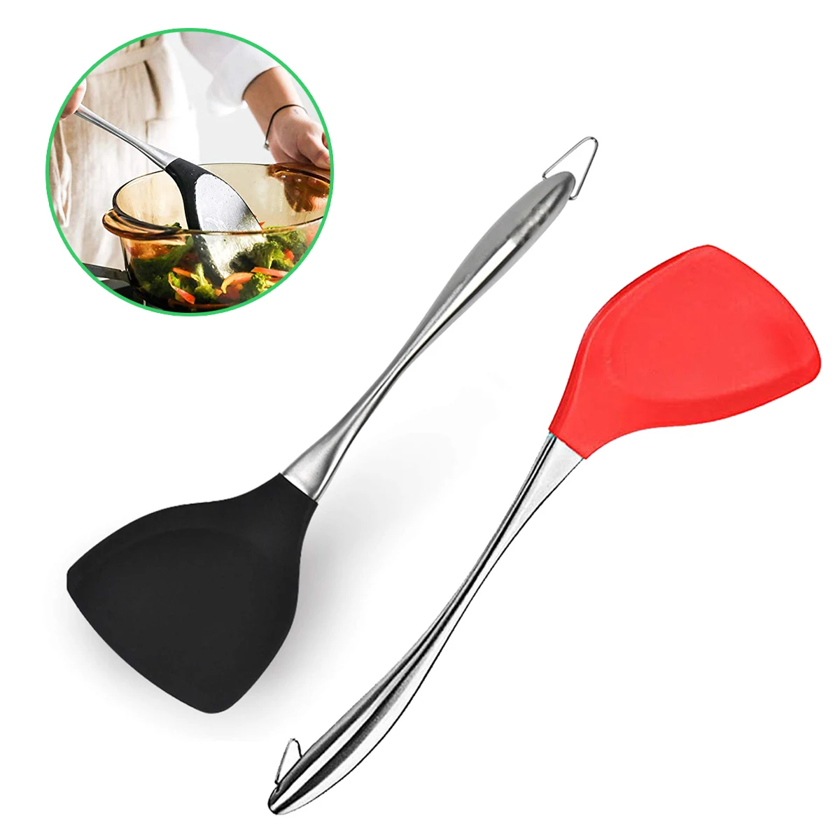 Stainless Steel Silicone Cooking Shovel 1
