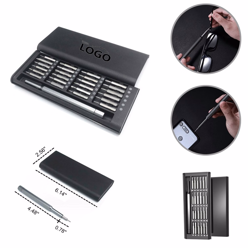MOQ50 24-In-1 Precision Screwdriver Set With Aluminum Handle