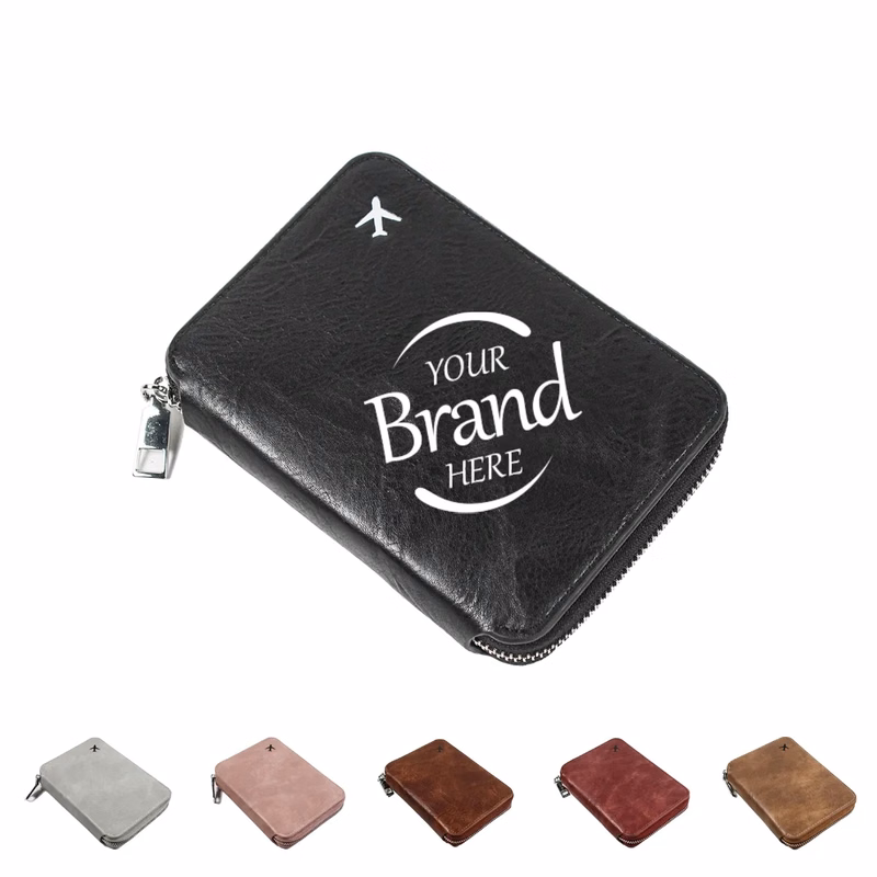 Zipper RFID Blocking Passport Bag