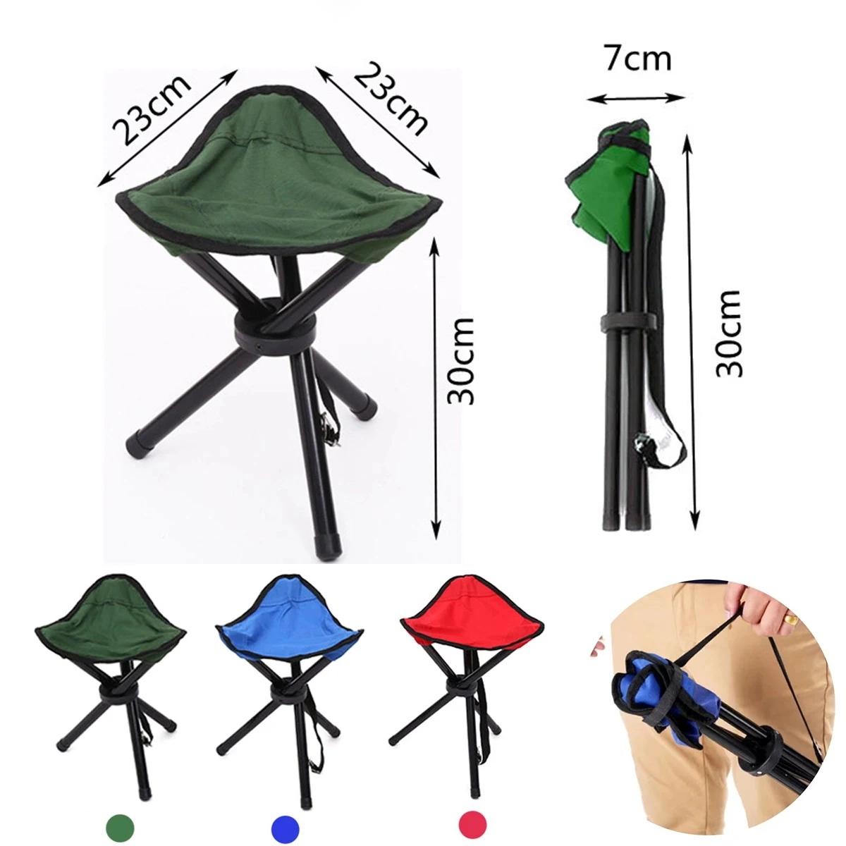 Portable Triangle Stool Chair With Carrying Bag 1
