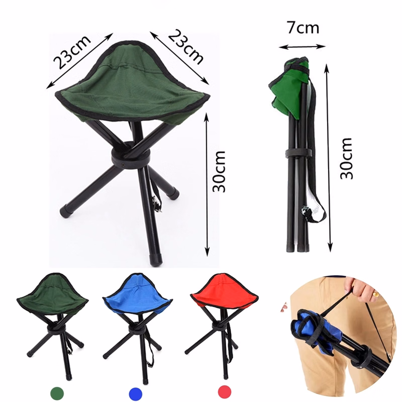 Portable Triangle Stool Chair With Carrying Bag