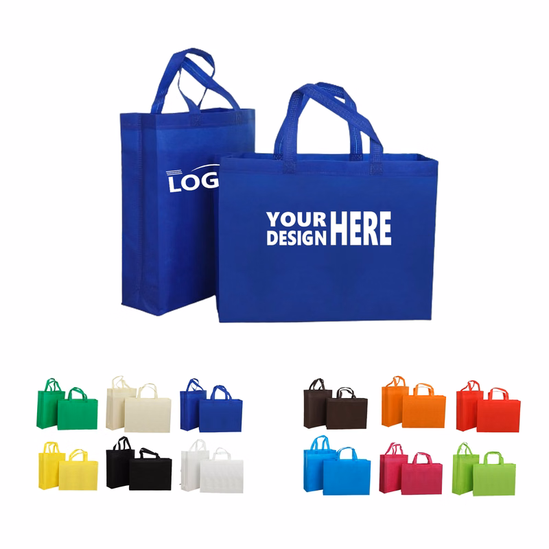 MOQ50 Printed Promotional Reusable NonWoven Shopper Tote Bag