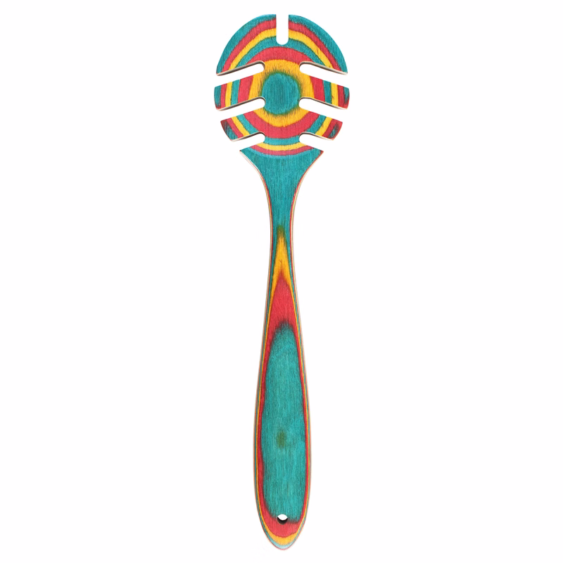 Colorful Wooden Spaghetti Server